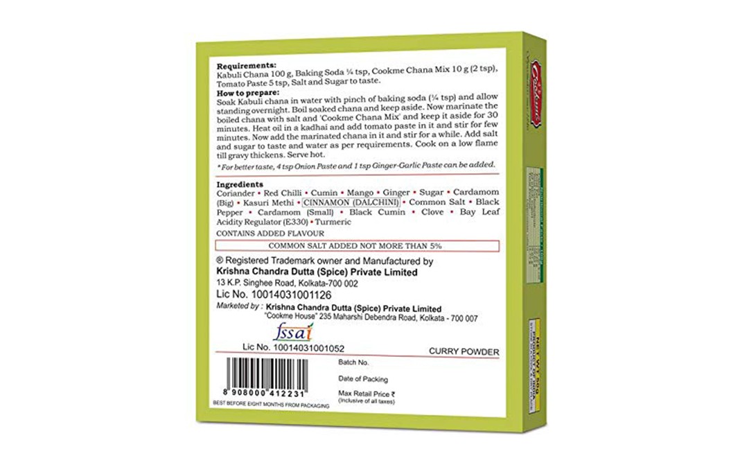 Cookme Chana    Pack  50 grams